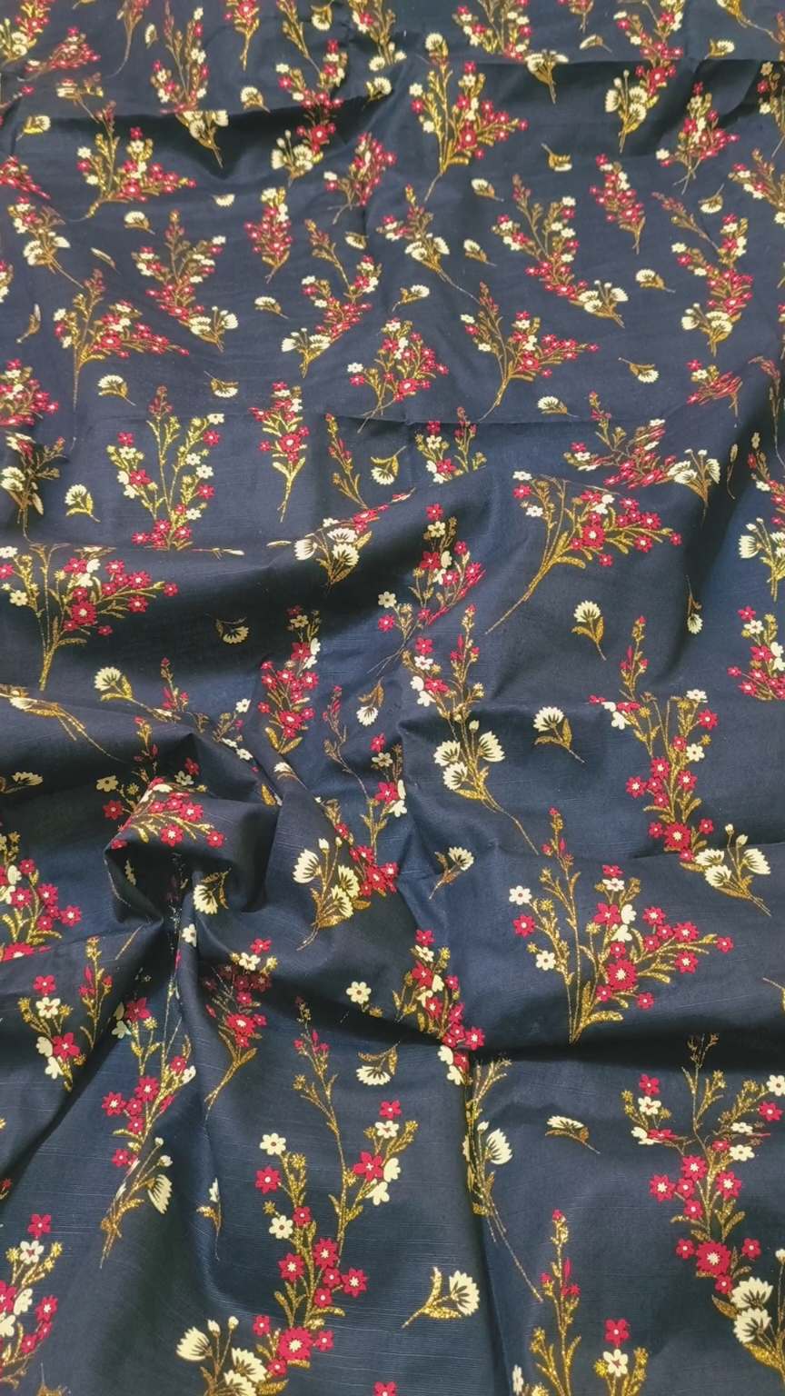 M-971   Imported Digital Giliter Soft Khaddar Same print Shirt & Truzer 2pc