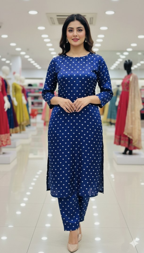 🥳Big Sale 🥳 Sale Sale M-6400  Imported ☃️ Winter Korean Shamoze Silk Same print Shirt & Truzer 2pc