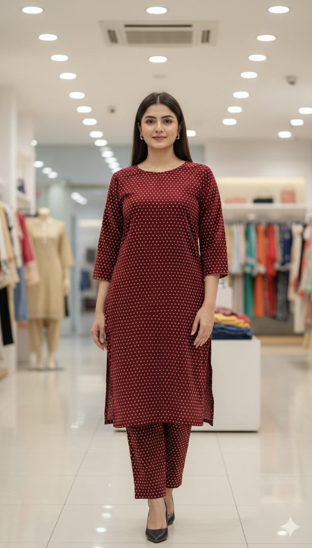 Sale Sale M-4832 Imported Digital Korean Velvet Same Print Shirt & Truzer 2pc