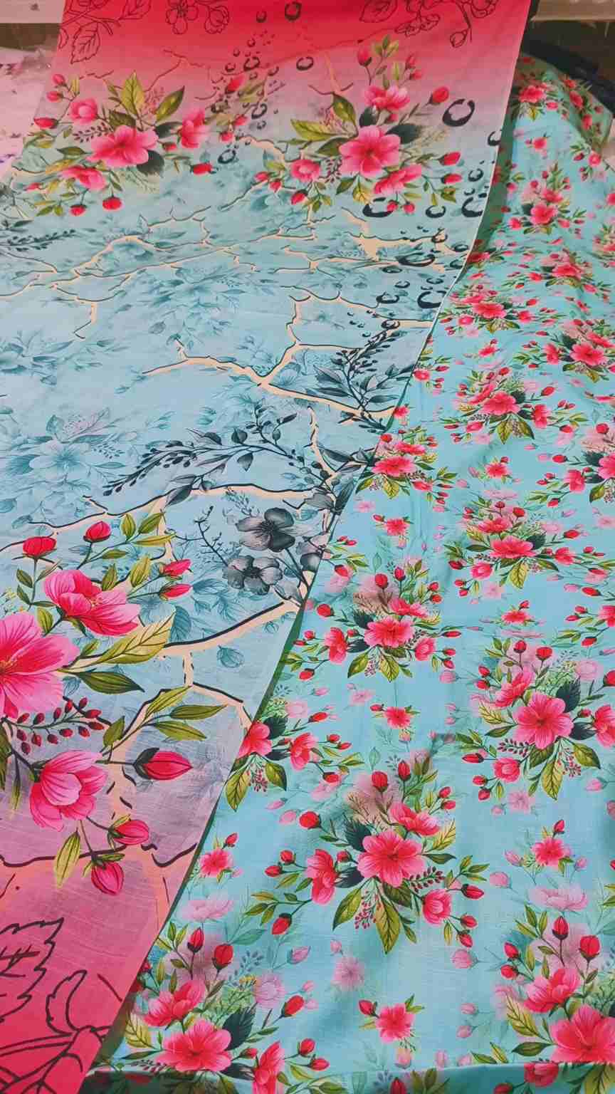 3pc 🥳😱 Sale Sale M-92  Imported Digital Dorria Soft Khadder 3pc suit