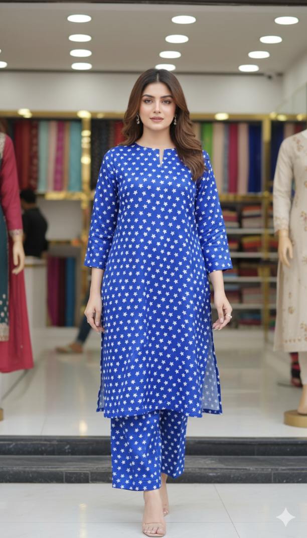 🥳Big Sale 🥳 Sale Sale M-60  Imported ☃️ Winter Korean Shamoze Silk Same print Shirt & Truzer 2pc -