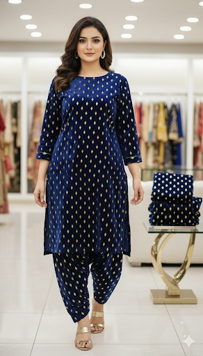 🥳😱 Biggest Sale M-104  Imported Kotai Palachi Zaree Velvet Same print Shirt & Truzer 2pc