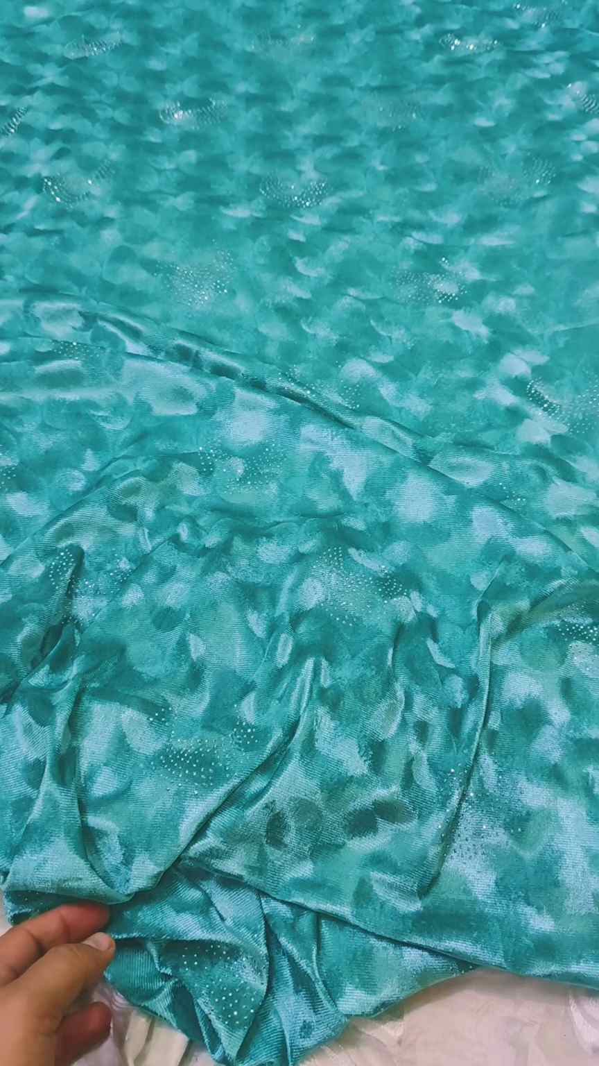 🥳 Big Sale M-310  Imported 3-D Nago Wali Palachi Velvet Same print Shirt & Truzer 2pc