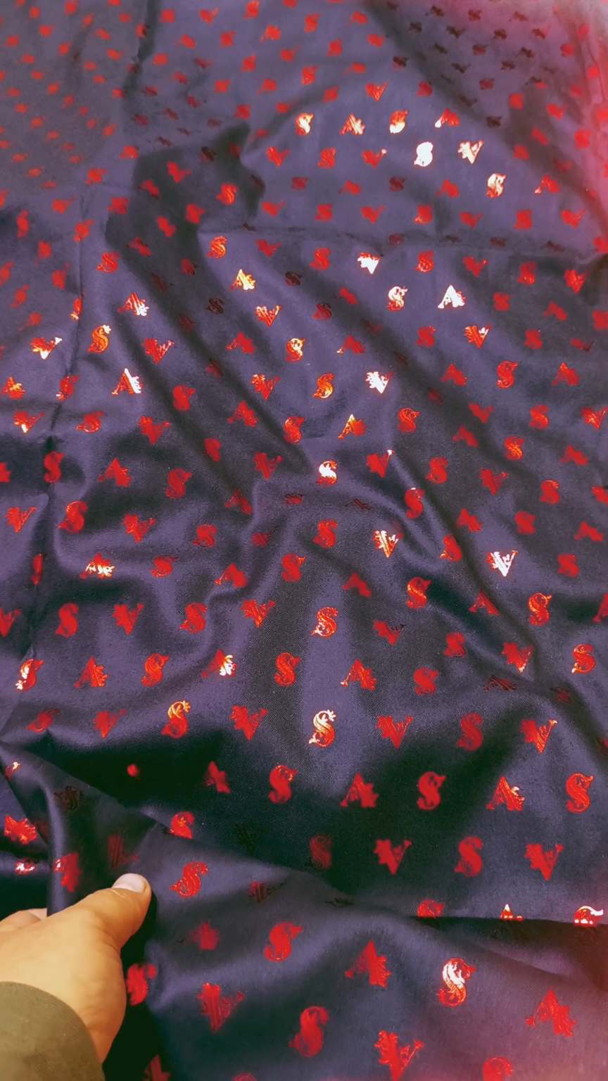 🥳 Sale Sale M-377. Imported Zaree Marina Wool Same print Shirt & Trouser 2pc