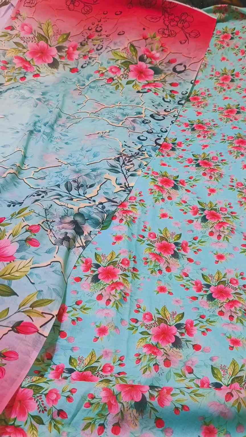 Lawn 3pc🥳 M-352  Imported Digital Swiss  summer ⛱️ Lawn 3pc suit