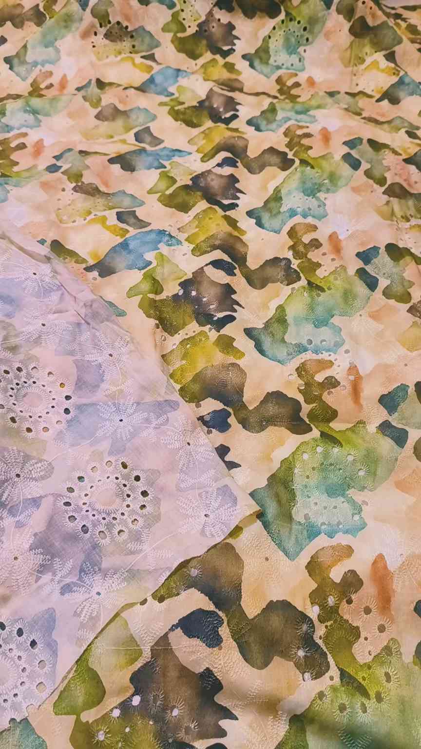 🥳 Sale Sale M-398 Imported Shiffli ChickenKari Embroidery Pure Summer ⛱️ Lawn only shirt