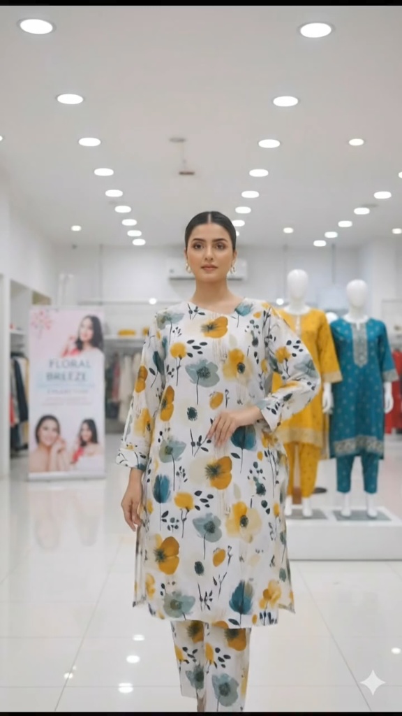 😱 New Arrivals M-432  Imported most luxurious Summer ⛱️ Vescose Silky Lawn Same print Shirt & Truzer 2pc