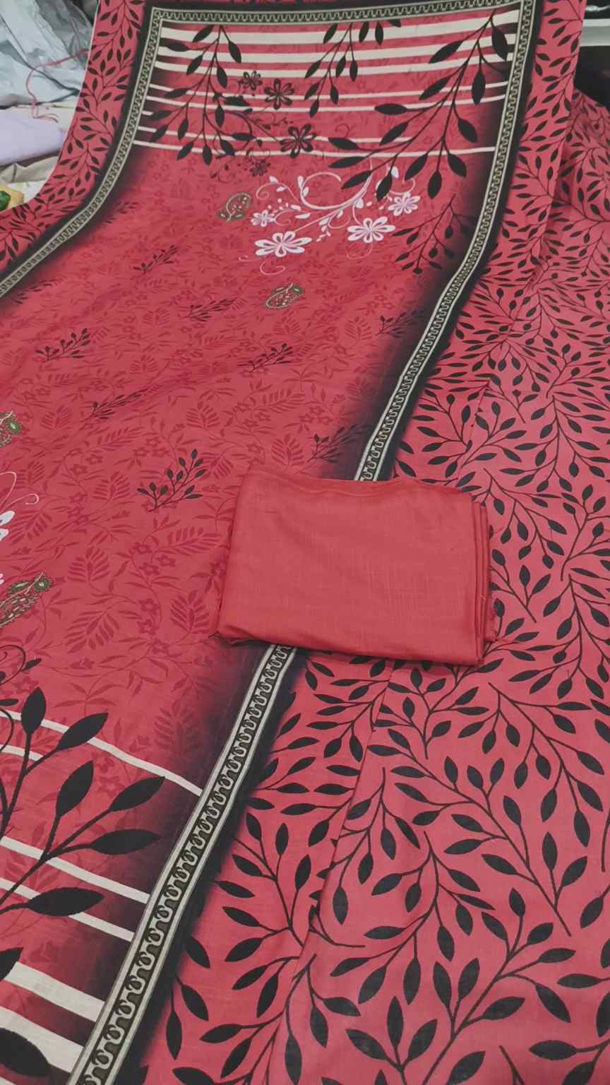 3pc 🥳😱 Sale Sale M-453  Imported Digital Dorria Soft Khadder 3pc suit