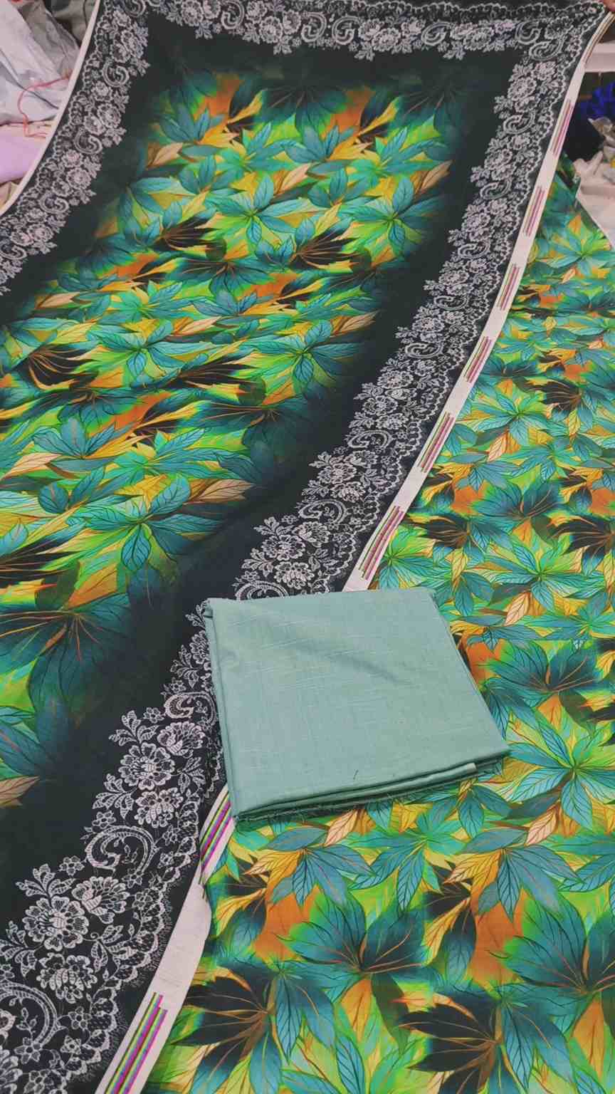 3pc 🥳😱 Sale Sale M-450  Imported Digital Dorria Soft Khadder 3pc suit