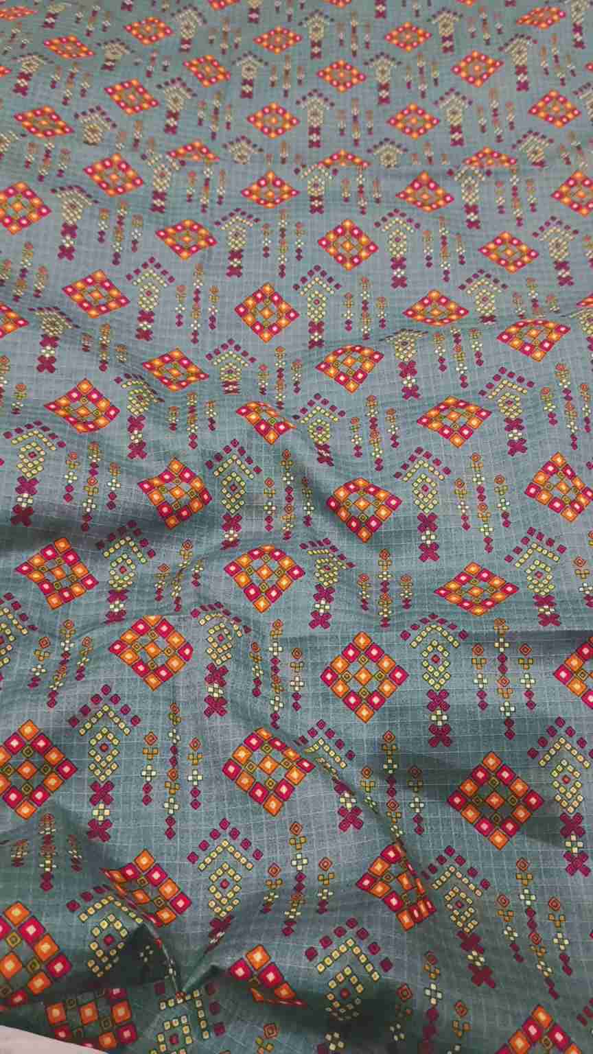 🥳 Sale Sale M-443  Imported Digital check-Base Dorria Pure Summer ⛱️ Lawn Same print Shirt & Truzer 2pc