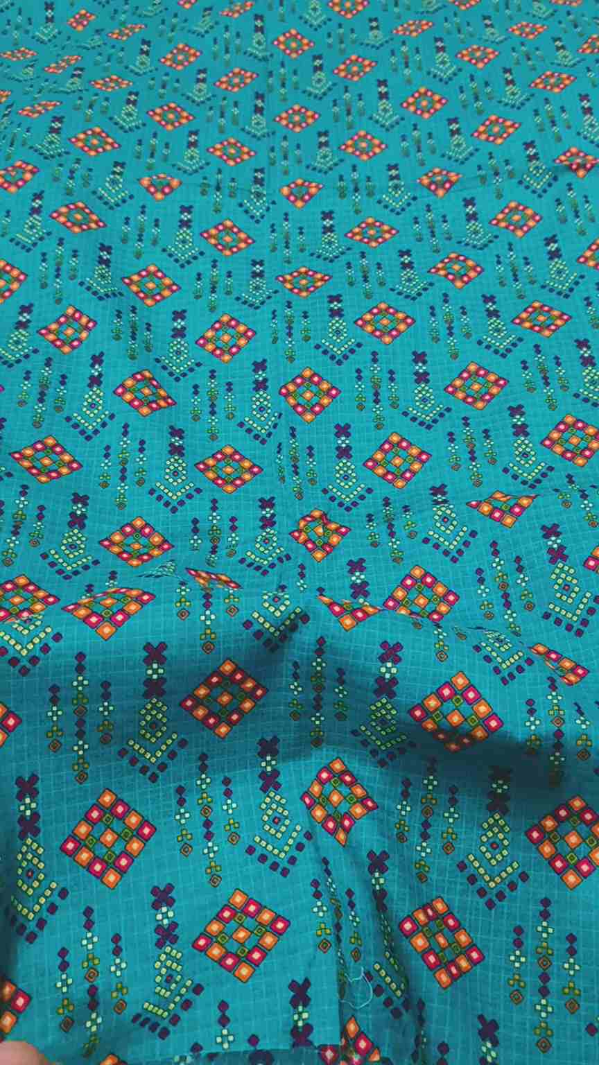 🥳 Sale Sale M-441  Imported Digital check-Base Dorria Pure Summer ⛱️ Lawn Same print Shirt & Truzer 2pc