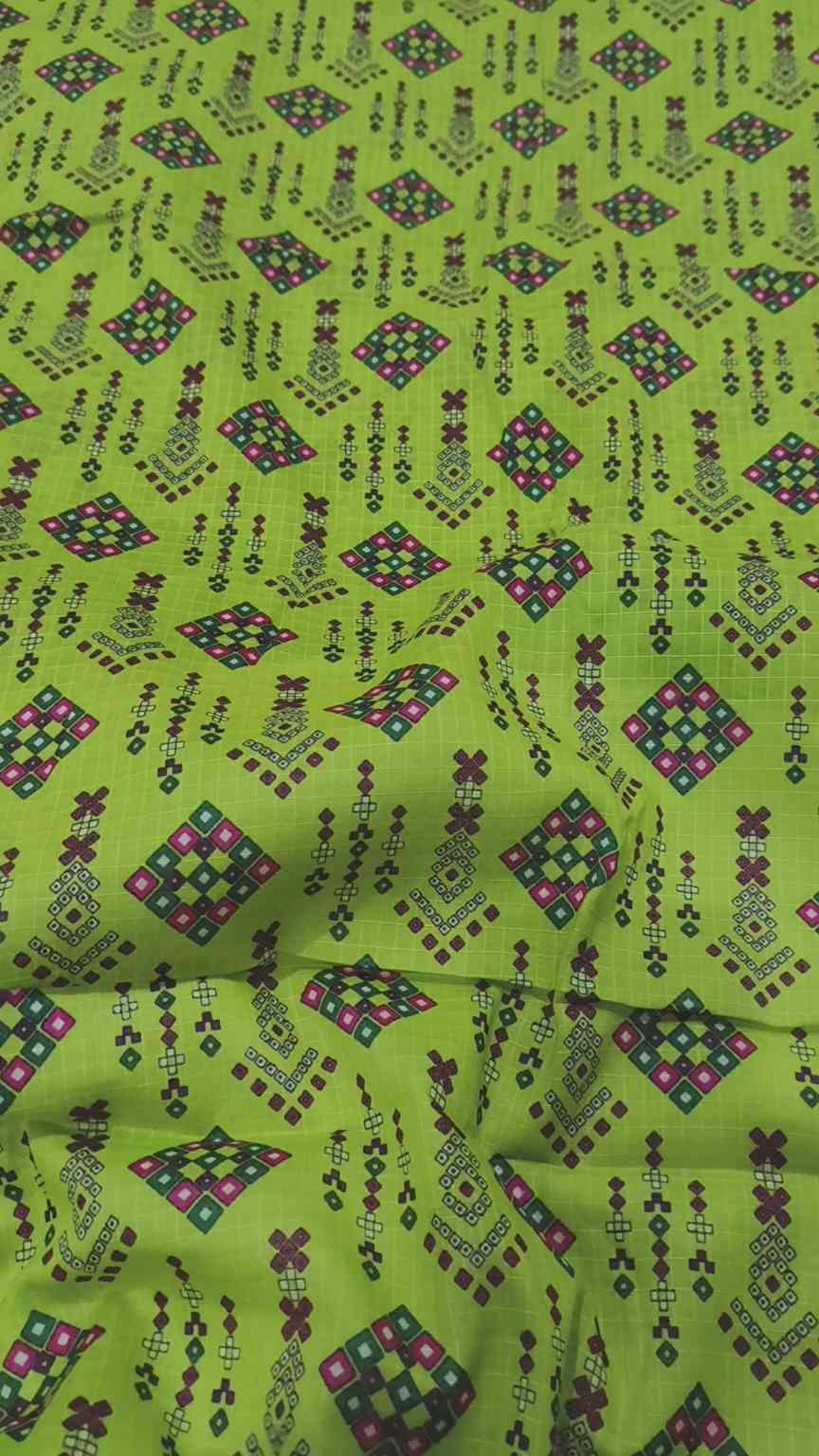 🥳 Sale Sale M-440  Imported Digital check-Base Dorria Pure Summer ⛱️ Lawn Same print Shirt & Truzer 2pc