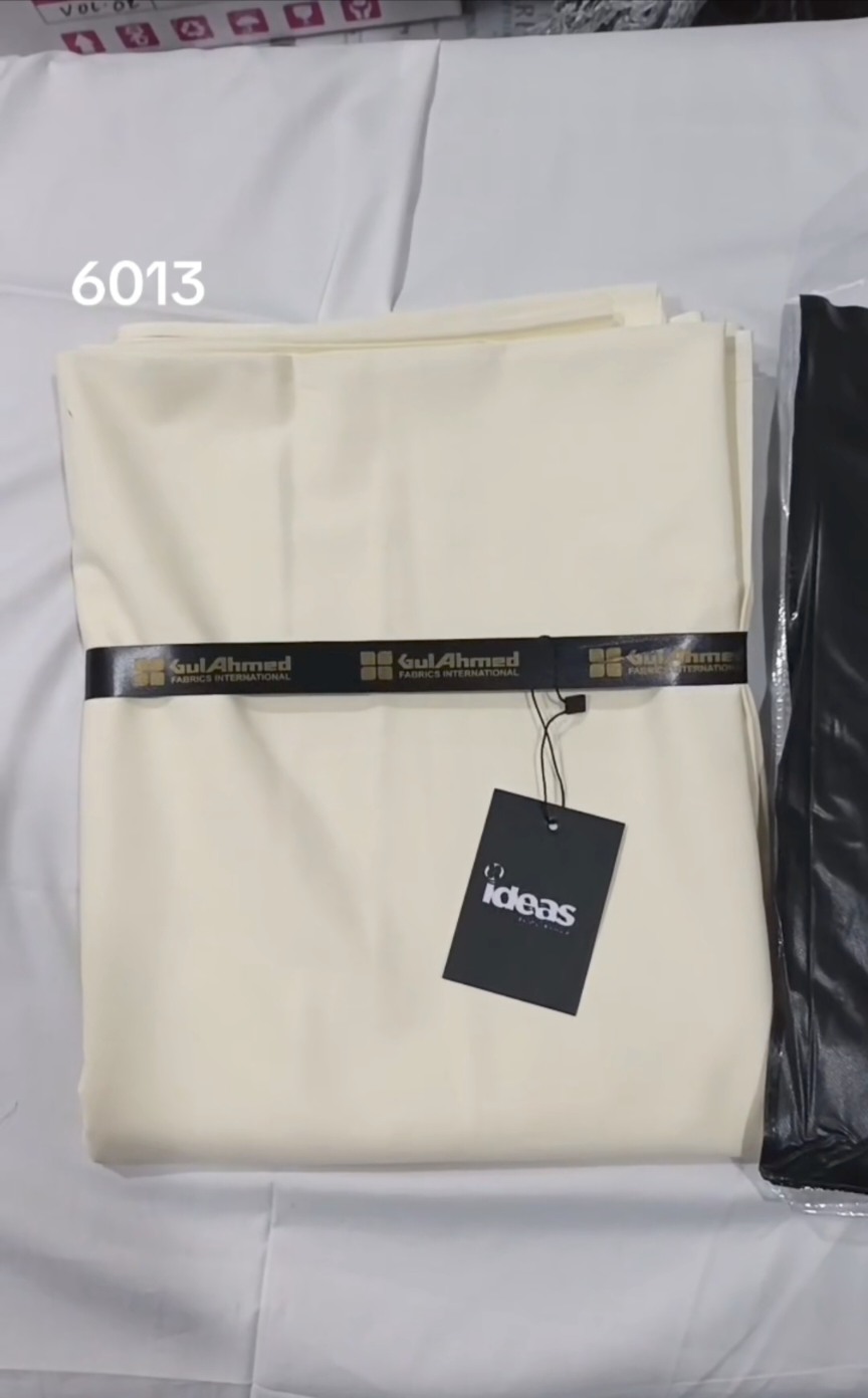 🥳60%0ff Big Sale Today M-6013  Gul-Ahmed By Ideas Gents Wash & wear Men suiting with packing