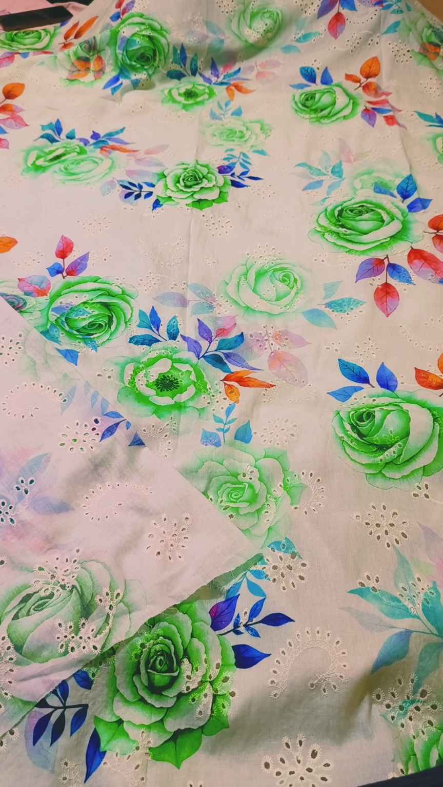 🥳 Sale Sale M-577  Imported 3-D Shiffli ChickenKari Embroidery Pure Summer ⛱️ Lawn only shirt