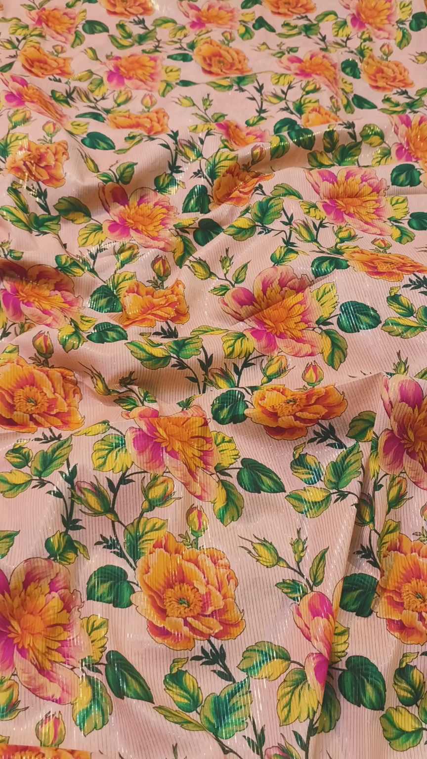 M-286  Imported Mesori Gold Zaree Pure Summer ⛱️ Lawn Same print Shirt & Truzer 2pc