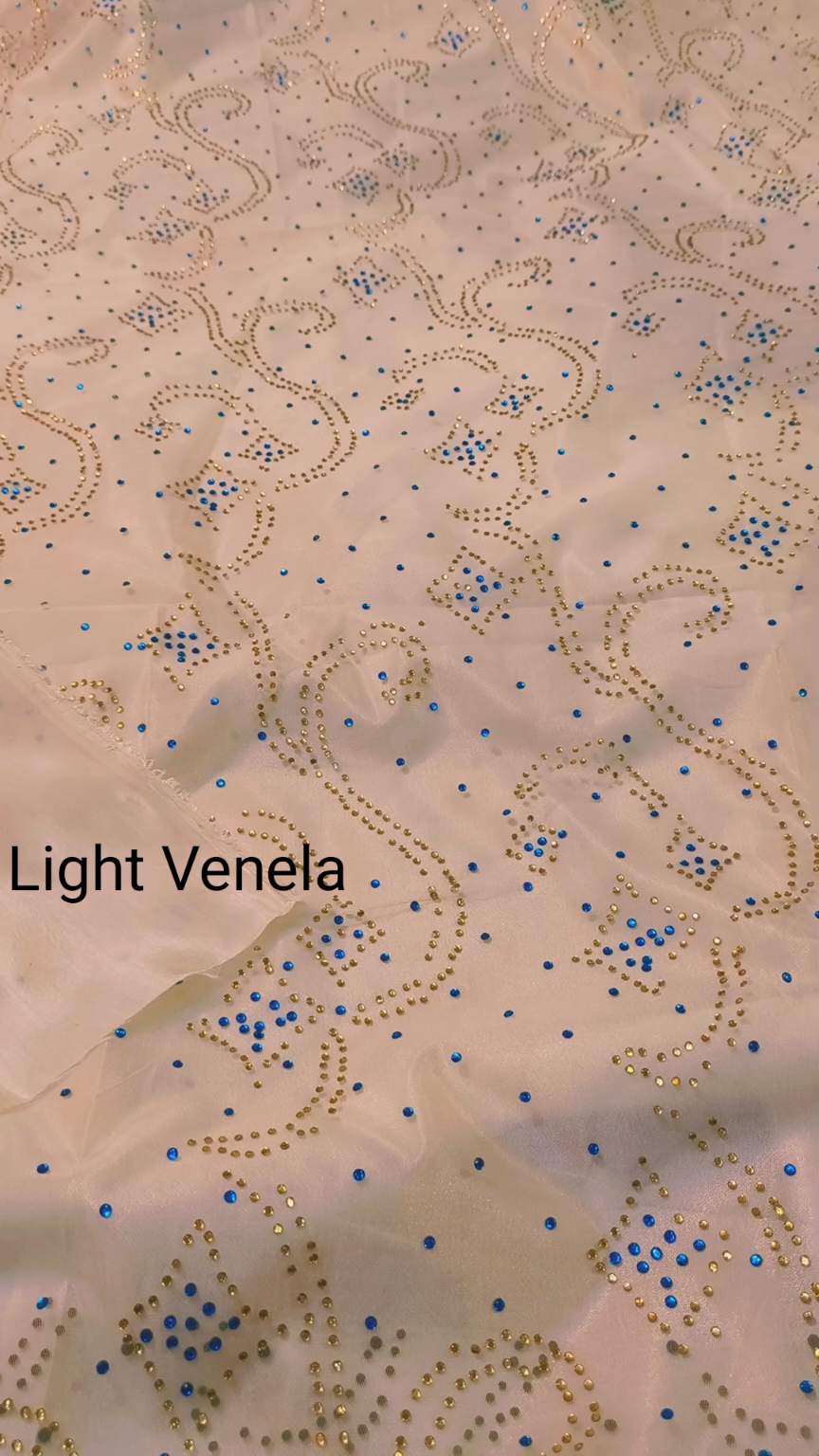 M-358  Light Vanilla Color Imported Double Color nags Embossed Shirt in obera net & Kattan Silk Truzer with inner