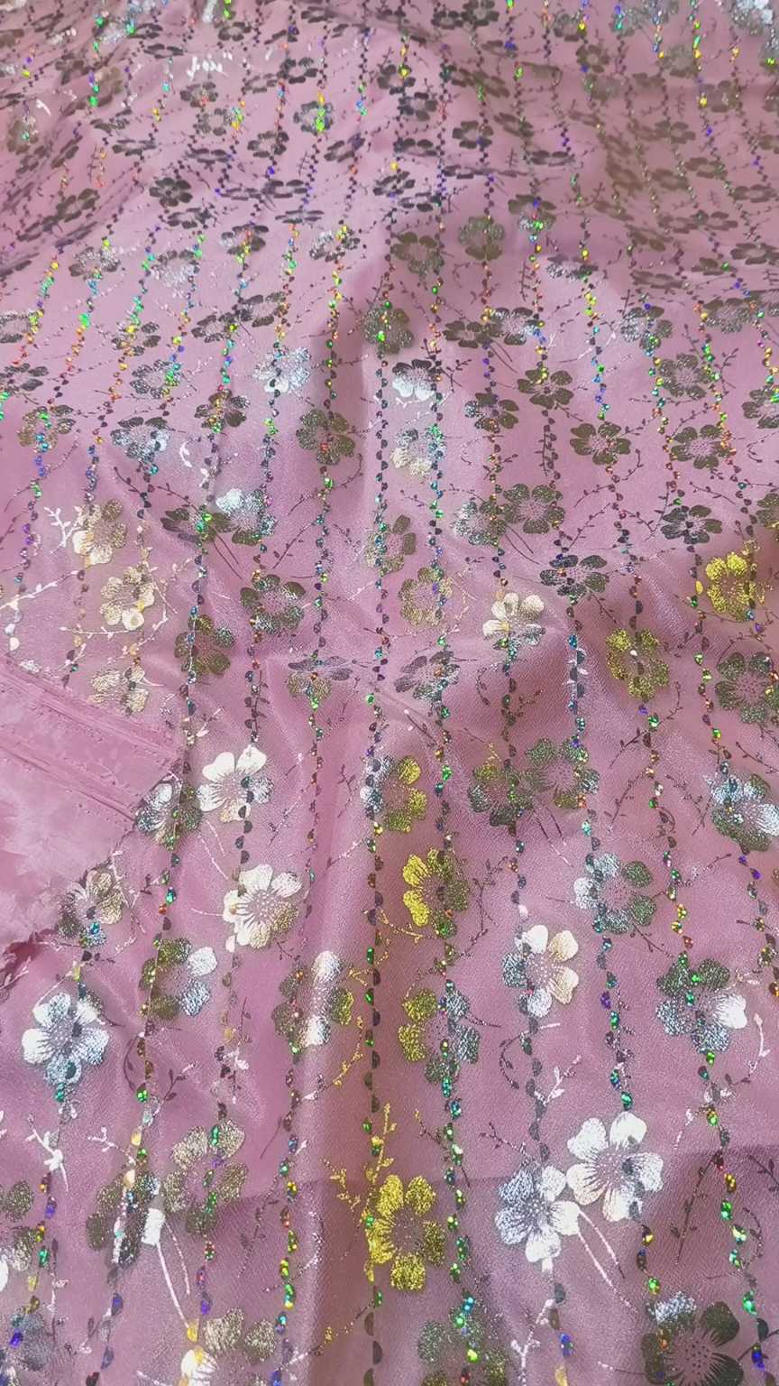 M-407  Imported Summer ⛱️ Multi Citara &Multi Shade Moon Light Shirt & Kattan Silk Truzer with inner