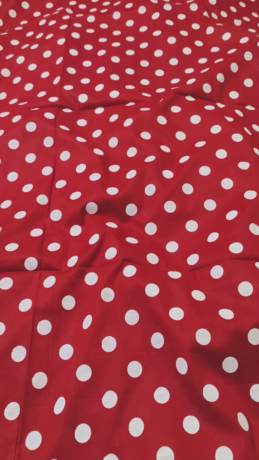 M-445 Imported Leker Paint Polka Design  Pure Summer ⛱️ Lawn Same print Shirt & Truzer 2pc -