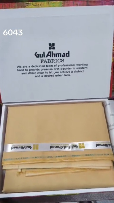 🥳60%0ff Big Sale Today M-6043    Gul-Ahmad By Ideas Gents ⛱️ Summer Soft Cotton Men suiting with packing