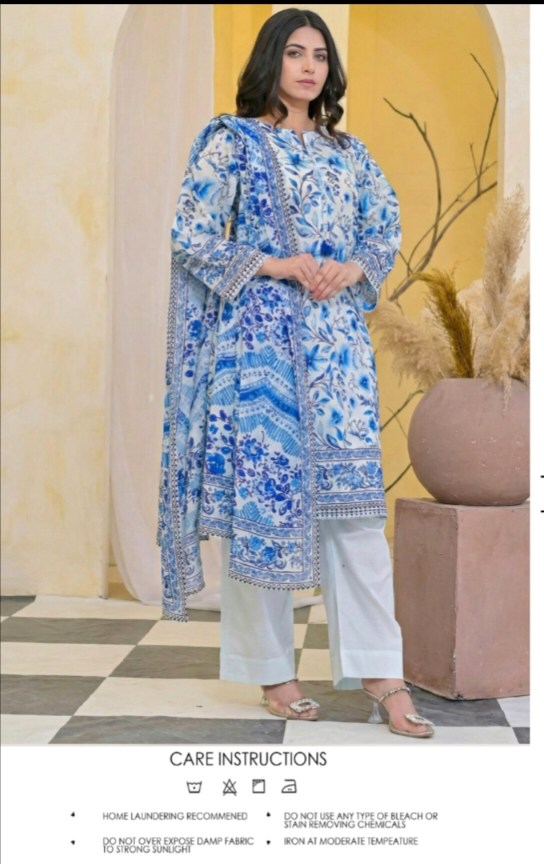 🥳 Sale Sale M-6056 Branded Sapphire Factory outlet Stock Summer ⛱️ Lawn 3pc suit