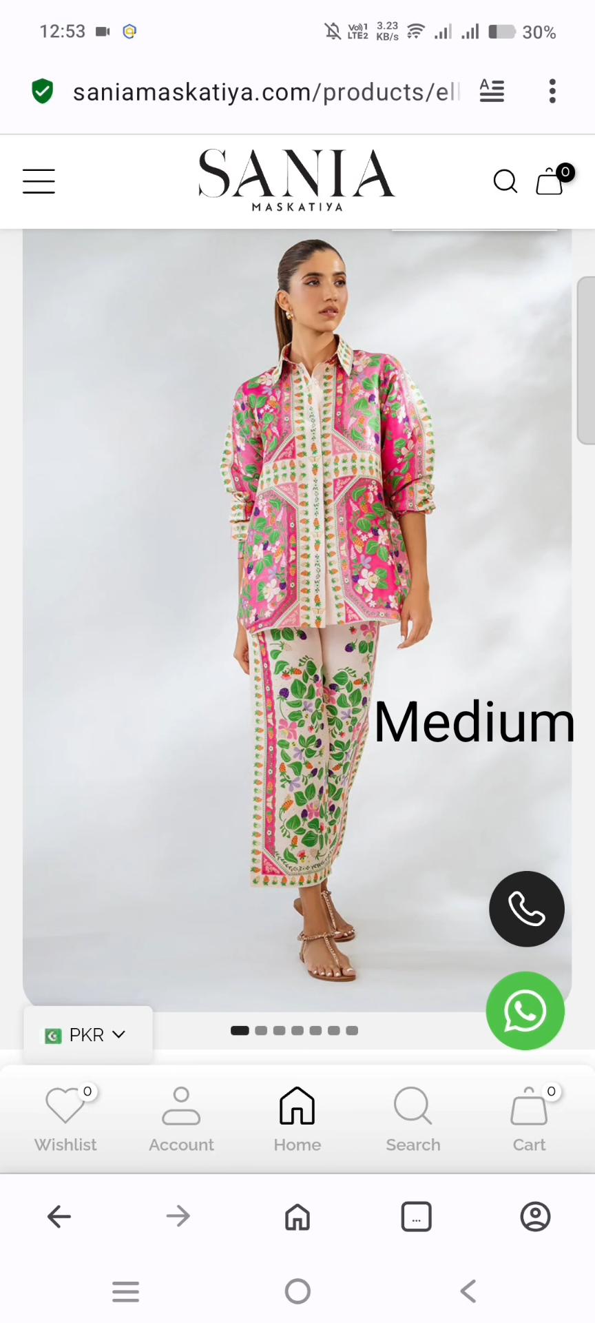 🥳 Biggest Sale Ameero Waly Stitch Suit M-6118  International Designer (Sania Maskatiya) Stitch co-ord set Crepe Summer Dorria  Lawn 2pc   (Women Size (Length 32 & Chest 21)