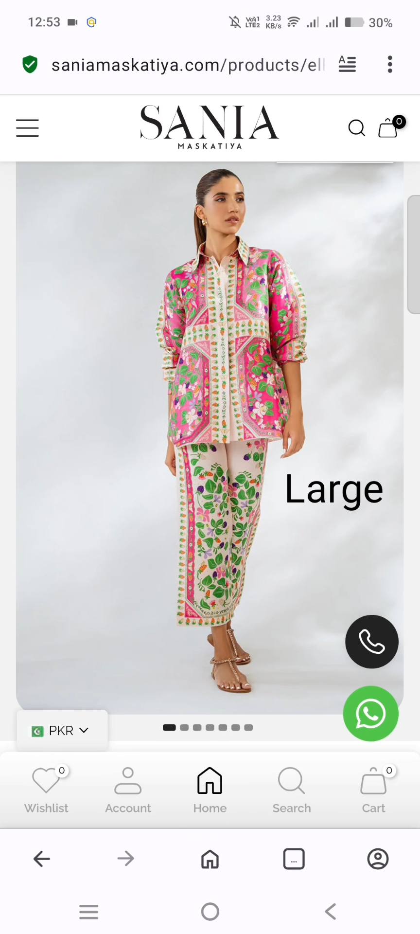 🥳 Biggest Sale Ameero Waly Stitch Suit M-6118  International Designer (Sania Maskatiya) Stitch co-ord set Crepe Summer Dorria  Lawn 2pc   (Women Size (Length 32 & Chest 23)