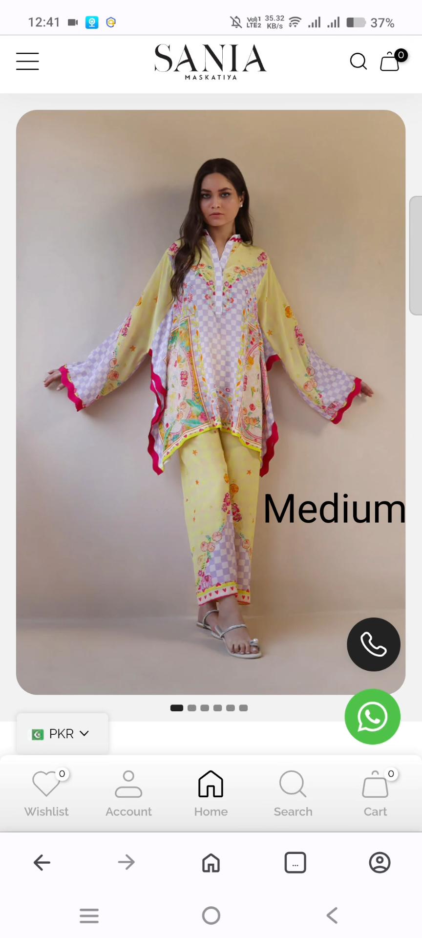 🥳 Biggest Sale Ameero Waly Stitch Suit M-6117  International Designer (Sania Maskatiya) Stitch co-ord set Crepe Summer Dorria  Lawn 2pc   (Women Size (Length 32 & Chest 21)