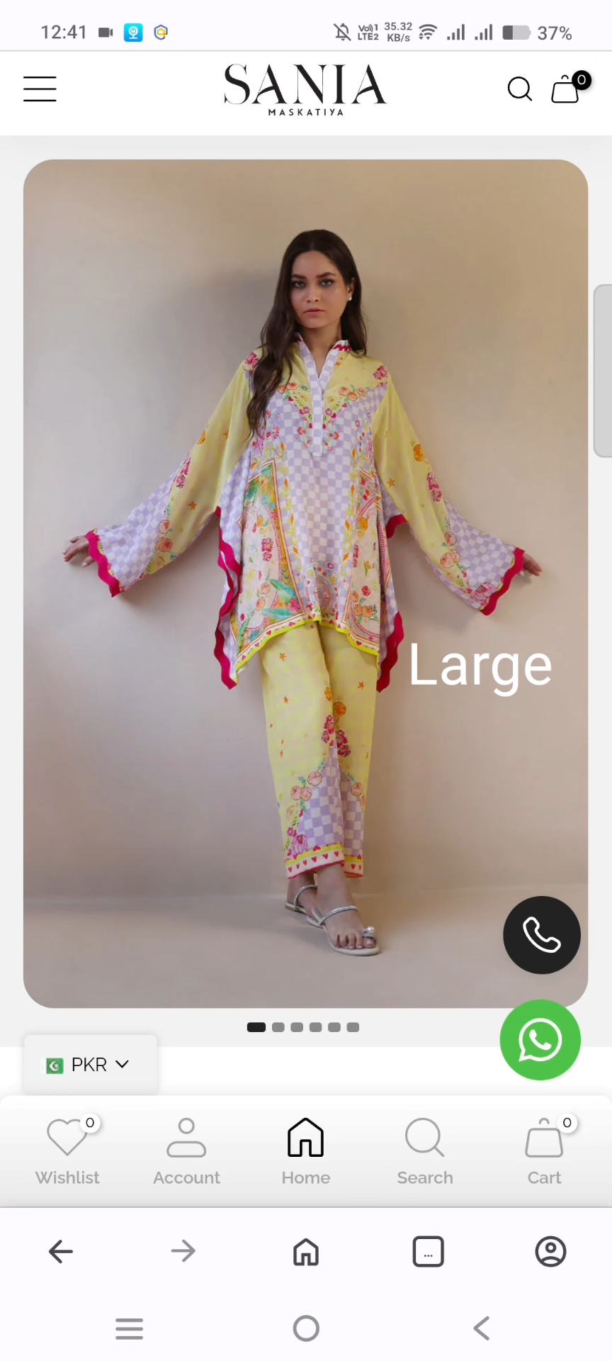 🥳 Biggest Sale Ameero Waly Stitch Suit M-6117  International Designer (Sania Maskatiya) Stitch co-ord set Crepe Summer Dorria  Lawn 2pc   (Women Size (Length 32 & Chest 23)