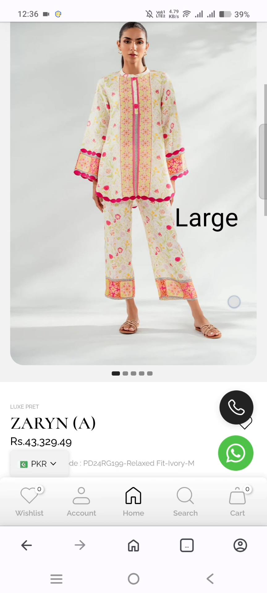 🥳 Biggest Sale Ameero Waly Stitch Suit M-6116  International Designer (Sania Maskatiya) Stitch co-ord set Crepe Summer Dorria  Lawn 2pc   (Women Size (Length 32 & Chest 23)