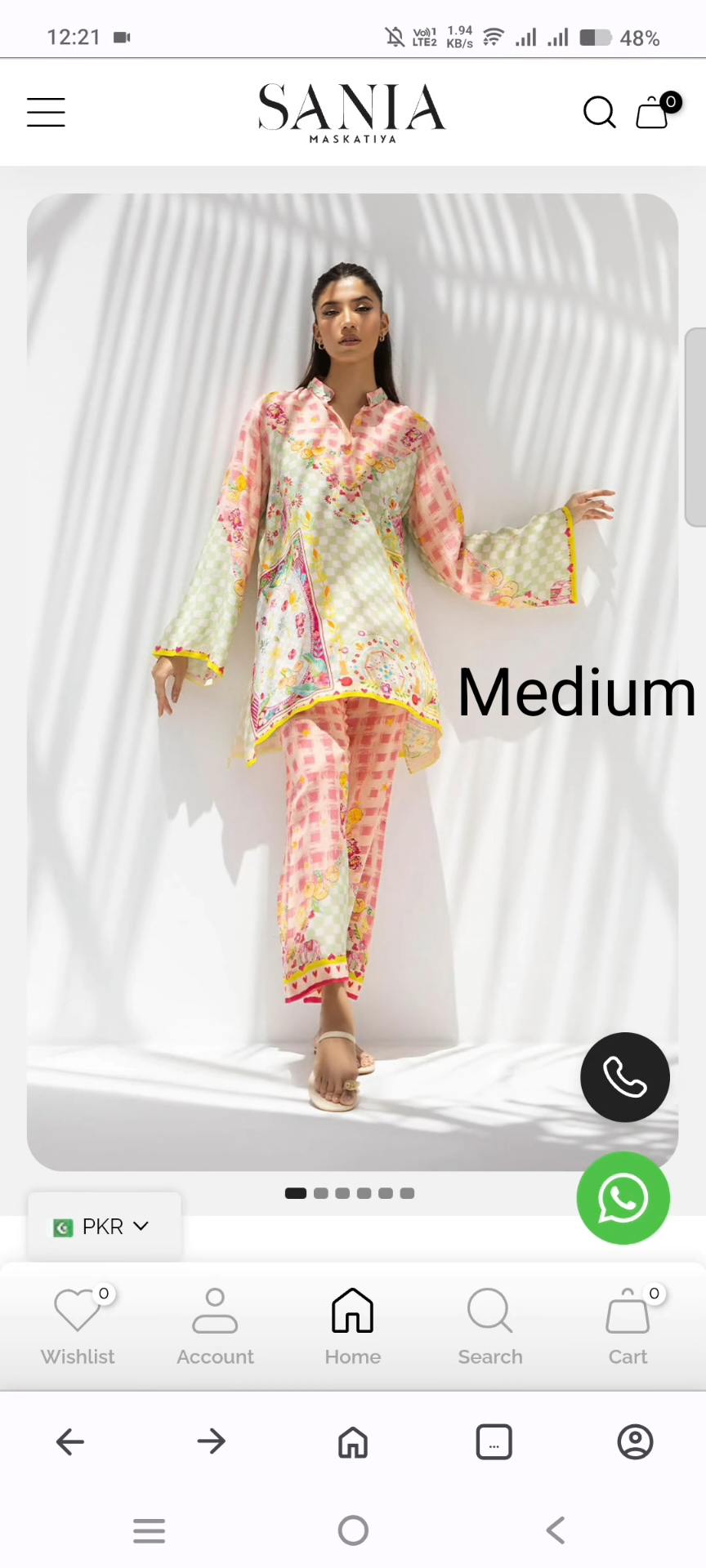 🥳 Biggest Sale Ameero Waly Stitch Suit M-6115  International Designer (Sania Maskatiya) Stitch co-ord set Crepe Summer Dorria  Lawn 2pc   (Women Size (Length 32 & Chest 21)