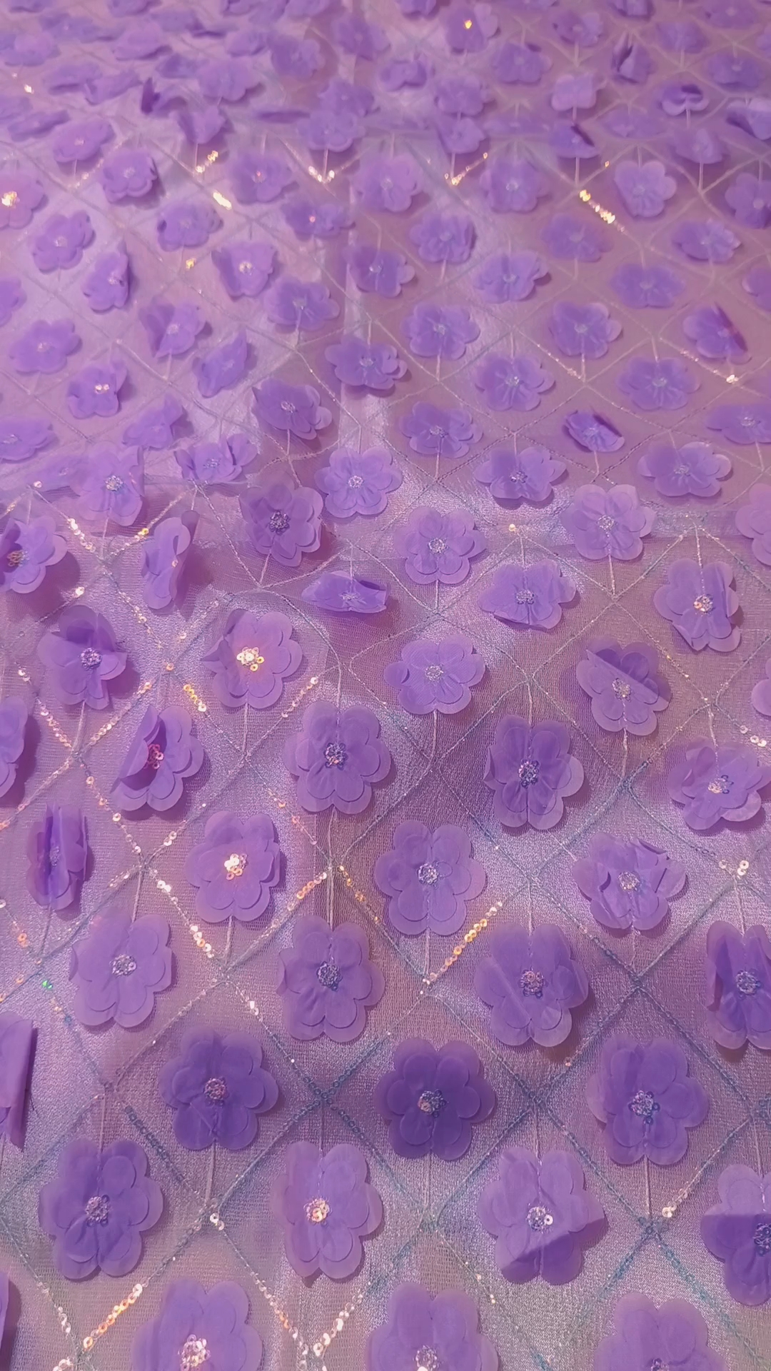 🥳 Sale Sale M-708  Imported Fancy 3-D flowers Squance Work embroidery in obera net  Shirt & Kattan Silk Inner with trouser