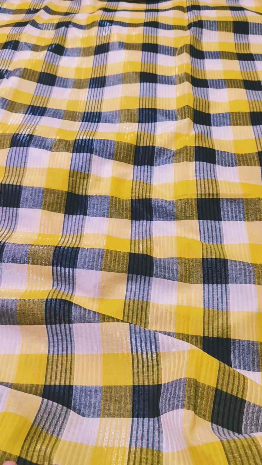 🥳 Sale Sale. M-687  Imported Most Luxurious Check-Base Dorria Pure Summer ⛱️ Lawn Same print Shirt & Truzer 2pc