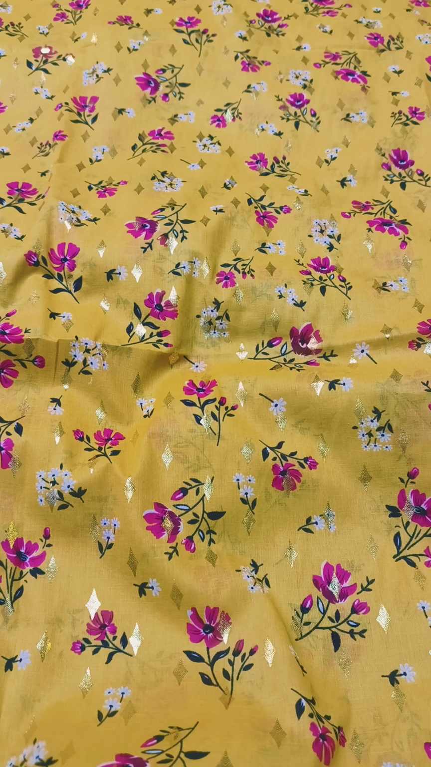🥳 Sale Sale M-669 Imported Digital Zari Bunch Pure Summer ⛱️ Lawn Same print Shirt & Truzer 2pc