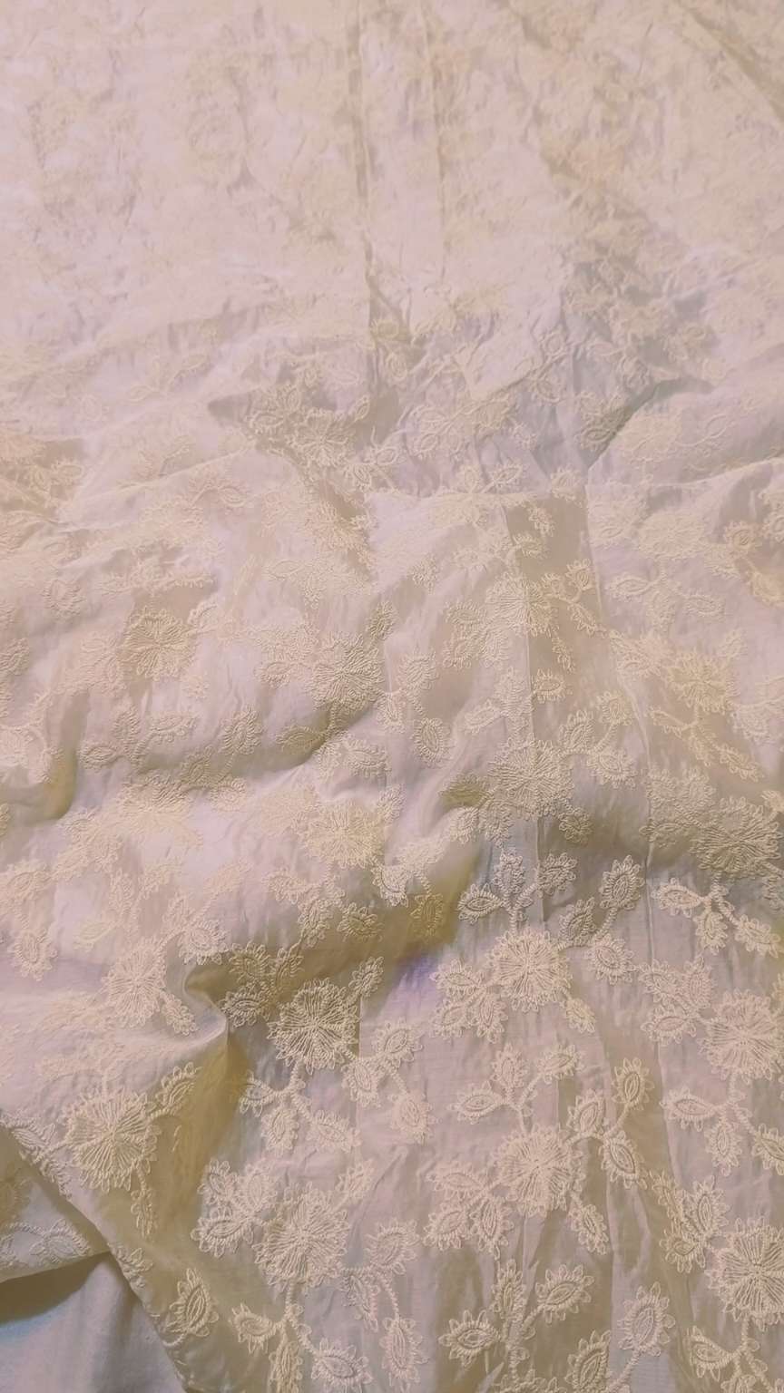 🥳 Sale Sale M-744   Imported ChickenKari Embroidery In High quality Silky Lawn only shirt