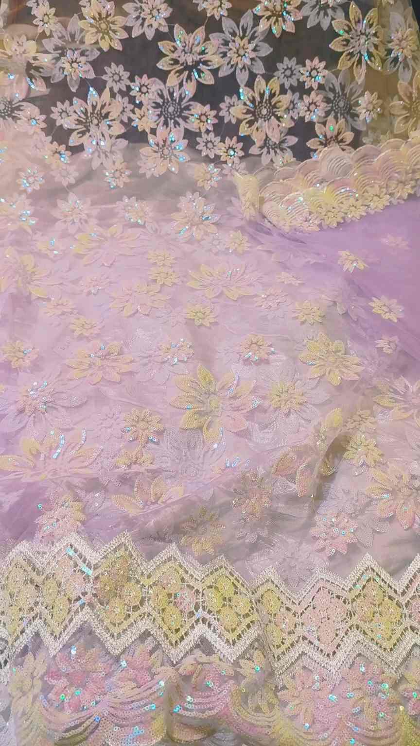 New Design Shirt & Duppta 🥳New Design Big Sale M-759   Imported 3-D Tarkashi Sqance Work Embroidery In obera Net Shirt& Duppta 2pc