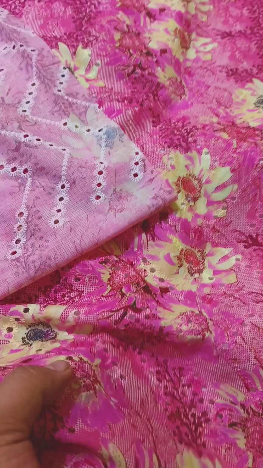 🥳 Sale Sale M-795   Imported Shiffli Korean ChickenKari Embroidery Pure Summer ⛱️ Lawn only shirt