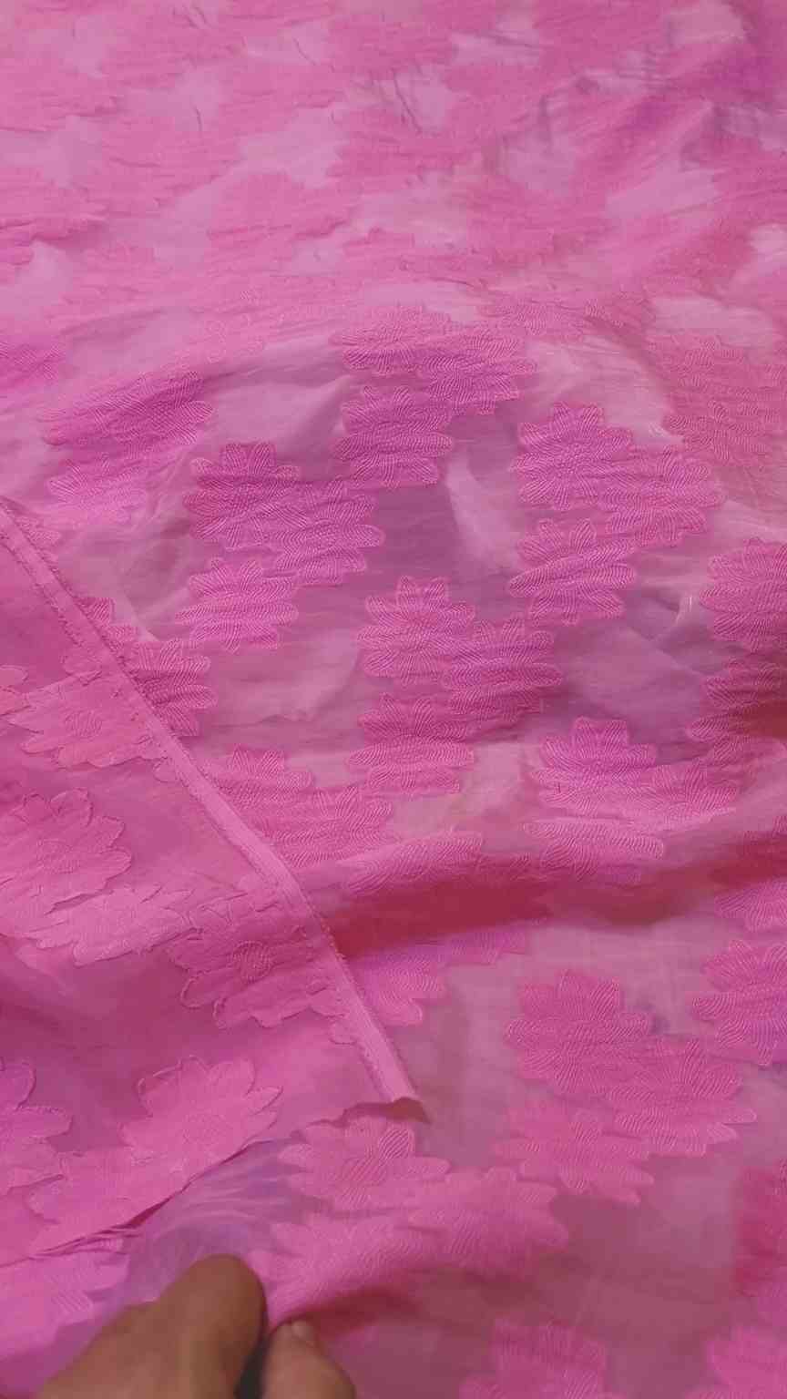 🥳 Sale Sale M-904. Imported Organza 3-D Jacquard Shirt