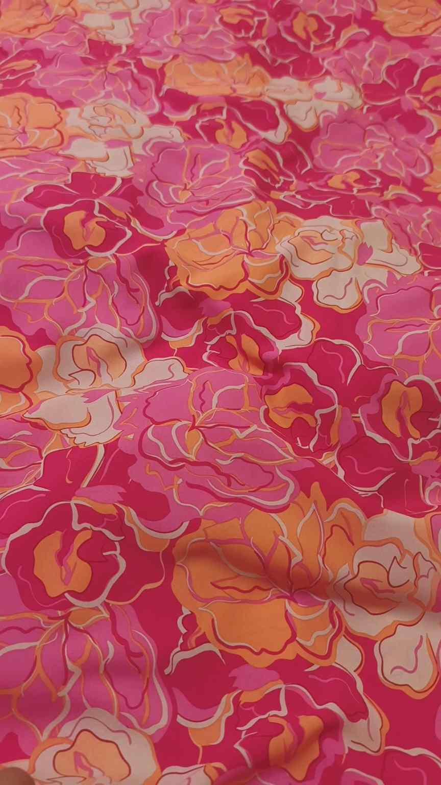 🥳 Sale Sale M-980  Imported Digital Korean Georgette Same print Shirt & Truzer 2pc