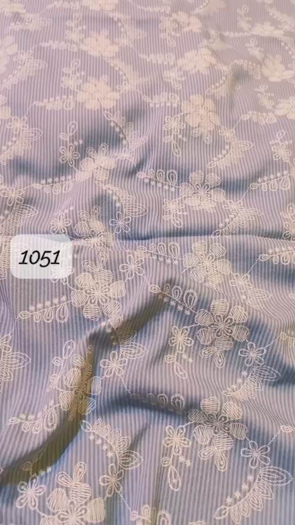 🥳 Sale Sale M-1051  Imported Summer ⛱️ Broshia Soft Cotton Same print Shirt & Truzer 2pc