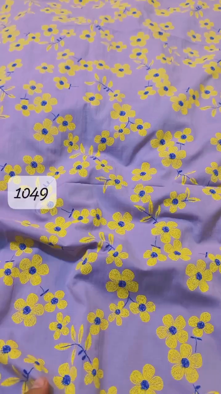 🥳 Sale Sale M-1049  Imported Summer ⛱️ Broshia Soft Cotton Same print Shirt & Truzer 2pc