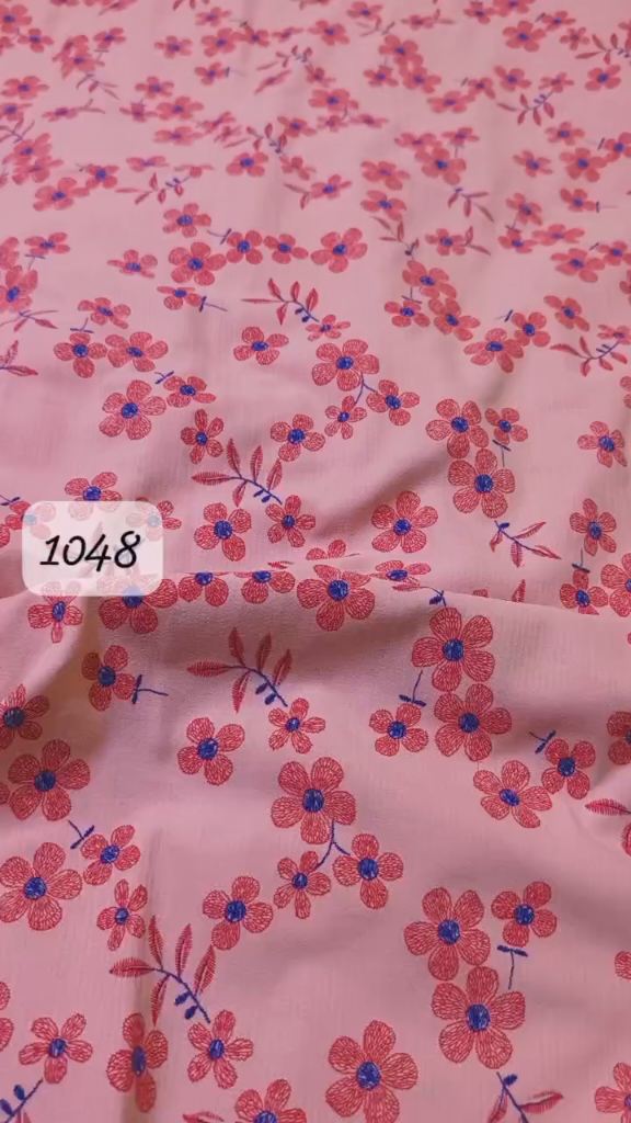 🥳 Sale Sale M-1048  Imported Summer ⛱️ Broshia Soft Cotton Same print Shirt & Truzer 2pc