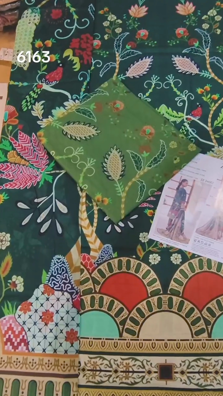 Sale Sale M-6163  Branded Zunaira Zamal 3 Pc Lawn suit with packing -