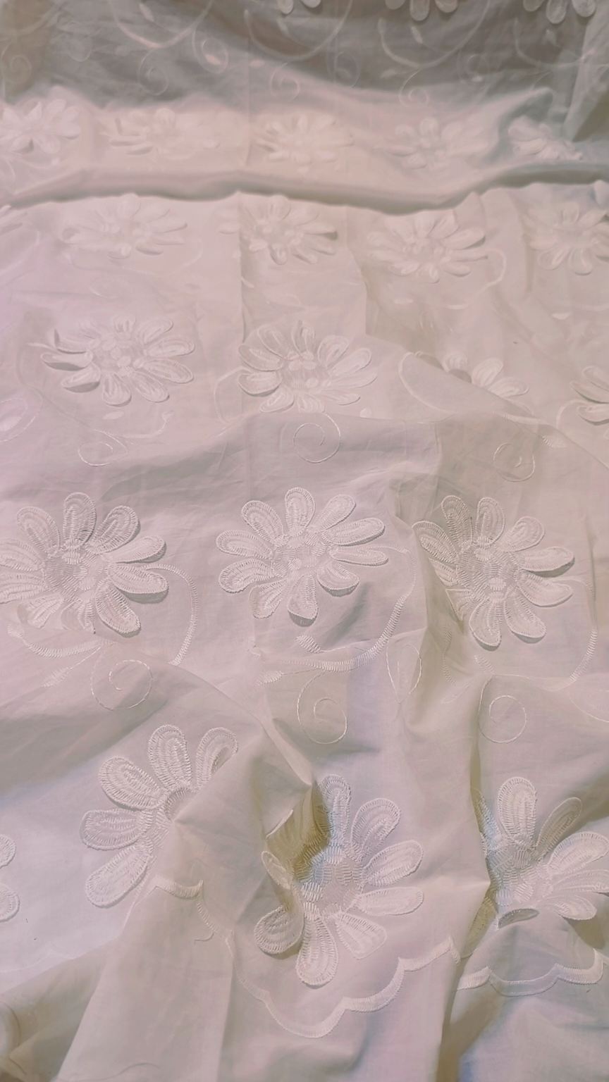 🥳 Sale Sale M-1019    Imported Qureshia Embroidery Pure Summer ⛱️ Lawn only shirt