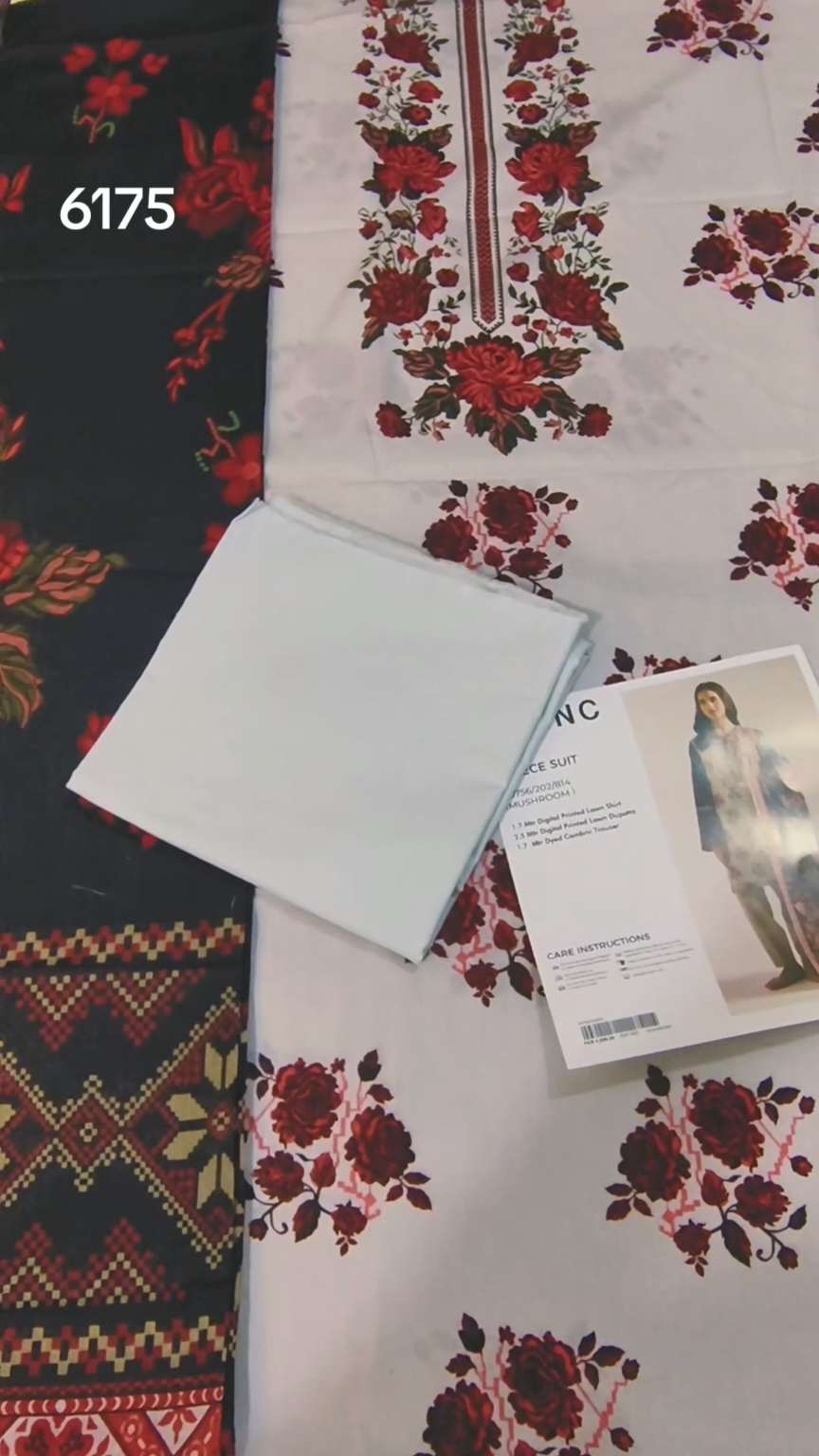 Sale Sale M-6175   Branded Ethnc 3 Pc Lawn suit with packing