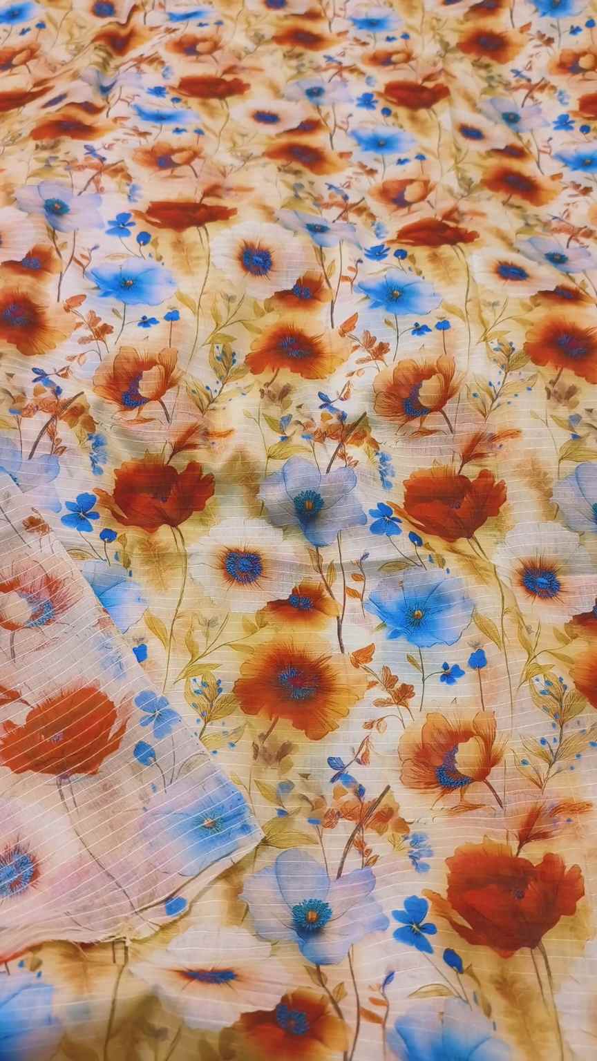 🥳 Sale Sale  M-1081  Imported Luxury Digital Bana Dorria Pure Summer ⛱️ Lawn Same print Shirt & Truzer 2pc