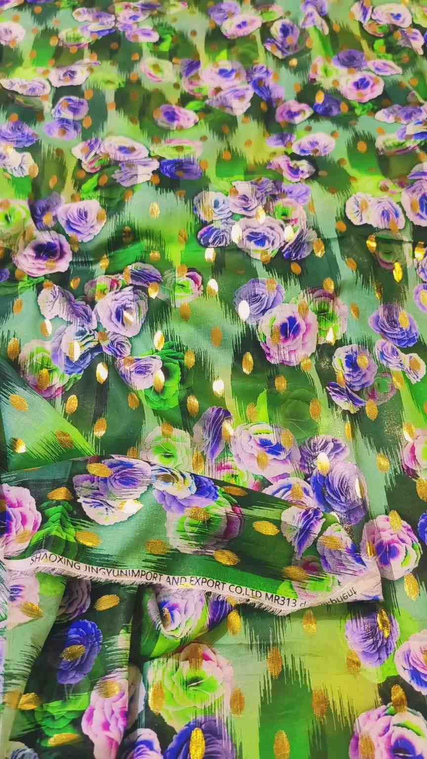 🥳 Sale Sale M-1067 imported Digital Gold Zaree Bunch Pure summer  🏝️ Lawn Same print Shirt & Truzer 2pc