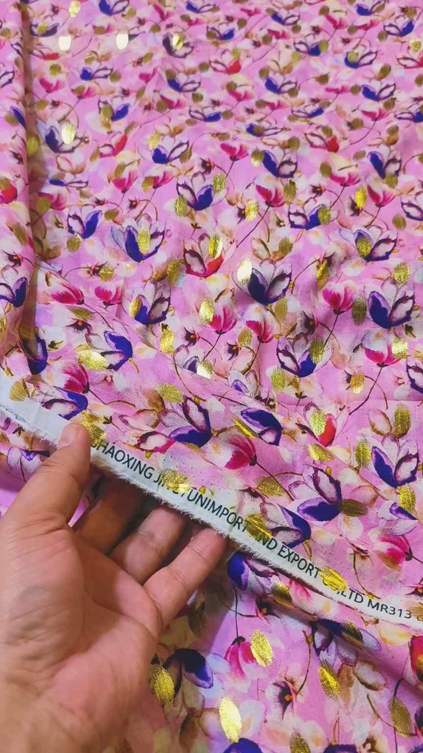 🥳 Sale Sale M-1065 imported Digital Gold Zaree Bunch Pure summer  🏝️ Lawn Same print Shirt & Truzer 2pc