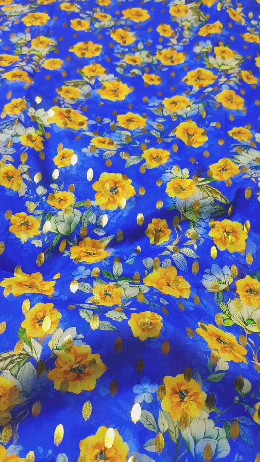 🥳 Sale Sale M-1063  imported Digital Gold Zaree Bunch Pure summer  🏝️ Lawn Same print Shirt & Truzer 2pc