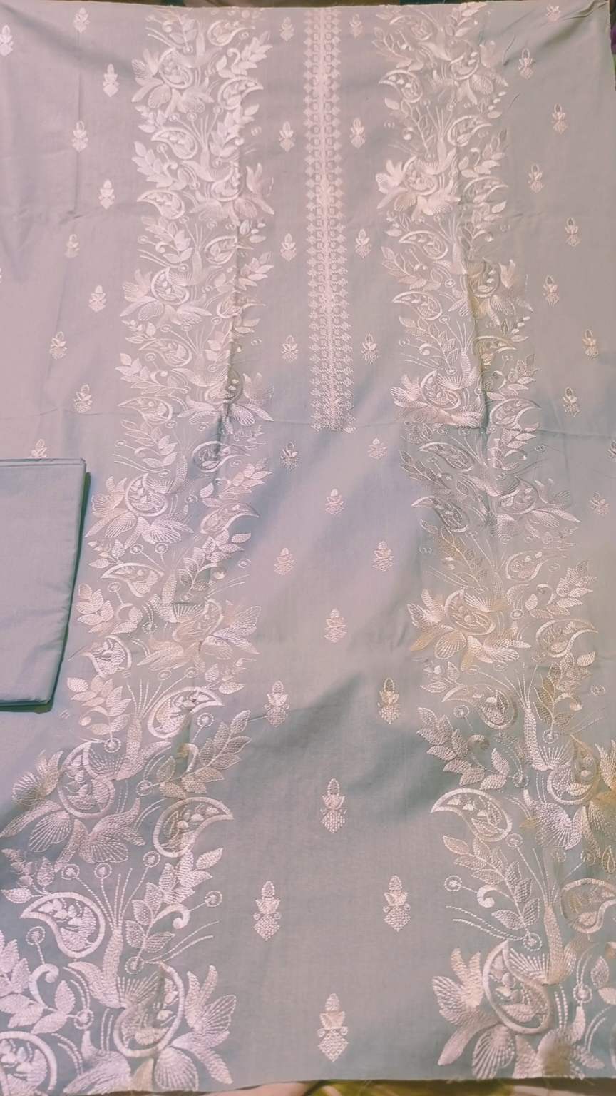 🥳 Sale Sale M-1145  Imported Bareezy Embroidery Lawn Shirt & Trouser 2pc