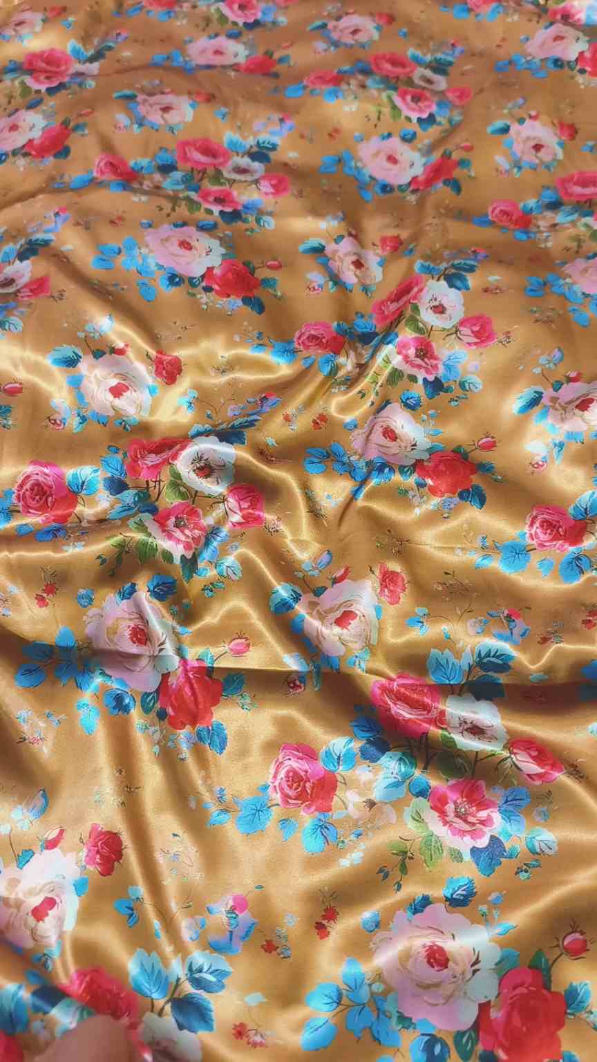 🥳 Sale Sale M-1123  imported Summer korean 🏝️ Shisha Silk Same print Shirt & Truzer 2pc